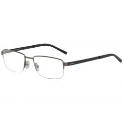 Morel Men's Eyeglasses Lightec 30036L 30036/L Half Rim Optical Frame - Grey/Black   G01 - Lens 52 Bridge 18 Temple 140mm