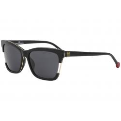CH Carolina Herrera SHE752 SHE/752 0700 Black Fashion Square Sunglasses 56mm - Black/Grey   0700 - Lens 56 Bridge 16 B 43 ED 64 Temple 135mm