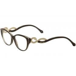 Roberto Cavalli Women's Eyeglasses Prijipati RC0938 Full Rim Optical Frame - Brown/Gold/Gemstones   050 - Lens 54 Bridge 16 Temple 140mm