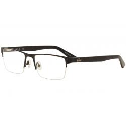 Lacoste Men's Eyeglasses L2237 L/2237 Half Rim Optical Frame - Black - Lens 55 Bridge 19 Temple 145