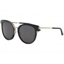 McQ Women's MQ0104SK MQ/0104/SK 001 Black/Gold Fashion Cat Eye Sunglasses 56mm - Black Gold/Grey   001 - Lens 56 Bridge 19 Temple 145mm
