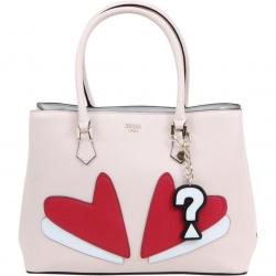 Guess Women's Pin Up Pop Pebbled Shopper Tote Handbag - Pink - 15W x 10H x 6.5D in