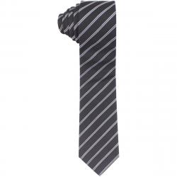Hugo Boss Men's Diagonal Stripe Silk Tie - Black