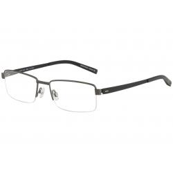 Morel Men's Eyeglasses Lightec 8122L 8122/L Half Rim Optical Frame - Dark Grey   GN041 - Lens 55 Bridge 18 Temple 145mm