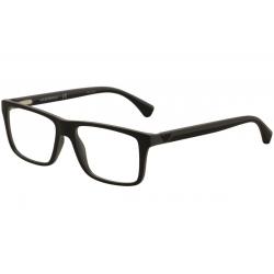 Emporio Armani Men's Eyeglasses EA3034 EA/3034 Full Rim Optical Frame - Black/Grey Rubber   5229 - Lens 55 Bridge 16 Temple 145mm