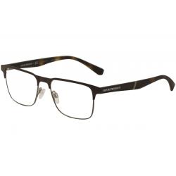 Emporio Armani Men's Eyeglasses EA1061 EA/1061 Full Rim Optical Frame - Matte Brown/Matte Gunmetal   3175 - Lens 55 Bridge 17 Temple 145mm