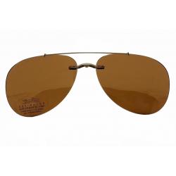 Silhouette Sunglasses 5090 B1 B2 Brown Polarized Clip On - Brown - Bridge Style: B2; Shape 0102; Lens 59 Bridge 15mm