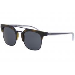 Emporio Armani Men's EA4093 EA/4093 Fashion Square Sunglasses - Matte Havana Blue/Grey   5089/87 - Lens 52 Bridge 22 B 44.8 ED 57.4 Temple 140mm