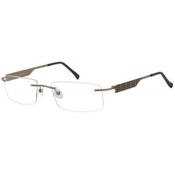 Tuscany Men's Eyeglasses 573 Rimless Optical Frame - Gunmetal   05 - Lens 56 Bridge 19 Temple 145mm