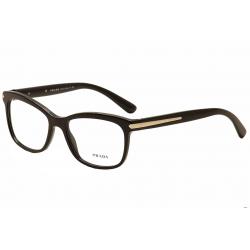 Prada Women's Eyeglasses Arrow VPR10R VPR/10R Full Rim Optical Frame - Black - Medium Fit