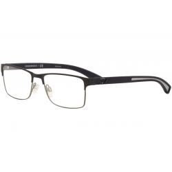 Emporio Armani Men's Eyeglasses EA1047 EA/1047 Full Rim Optical Frame - Blue Rubber/Matte Gunmetal   3155 - Lens 55 Bridge 17 Temple 140mm