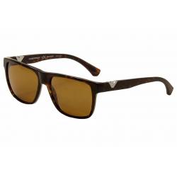 Emporio Armani Men's EA4035 EA/4035 Fashion Sunglasses - Dark Havana/Silver/Brown Grad Polarized   5026/83 - Lens 58 Bridge 17 Temple 140mm