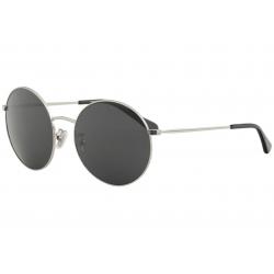 Coach Women's L1012 HC7078 HC/7078 Fashion Round Sunglasses - Silver/Dark Grey   900187  - Lens 56 Bridge 18 Temple 140mm