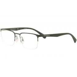 Emporio Armani Men's Eyeglasses EA1062 EA/1062 Half Rim Optical Frame - Matte Green   3189 - Lens 53 Bridge 19 Temple 140mm