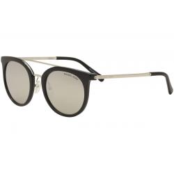 Michael Kors Women's Ila MK2056 MK/2056 Round Sunglasses - Black Silver/Silver Mirror   32716G  -  Lens 50 Bridge 21 Temple 140mm