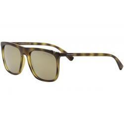 Emporio Armani Men's EA4095 EA/4095 Square Sunglasses - Havana/Light Brown Gold Mirror   5026/5A - Lens 56 Bridge 18 Temple 145mm
