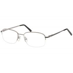 Tuscany Men's Eyeglasses 515 Half Rim Optical Frame - Gunmetal   05 - Lens 52 Bridge 18 Temple 145mm