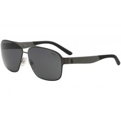 Polo Ralph Lauren Men's PH3105 PH/3105 Square Sunglasses - Matte Dark Gunmetal/Grey   915787 - Lens 62 Bridge 13 Temple 145mm