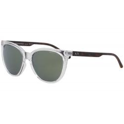 Armani Exchange Women's AX4072S AX/4072/S Fashion Square Sunglasses - Clear - Lens 55 Bridge 17 Temple 140mm