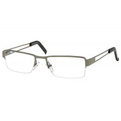Tuscany Men's Eyeglasses 482 Half Rim Optical Frame - Gunmetal   05 - Lens 53 Bridge 18 Temple 145mm
