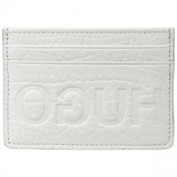 Hugo Boss Men's Victorian LFW S Genuine Leather Card Holder Wallet - White