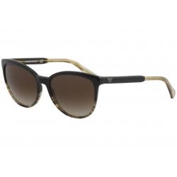 Emporio Armani Women's EA4101 EA/4101 Fashion Cat Eye Sunglasses - Brown - Lens 56 Bridge 17 Temple 140mm