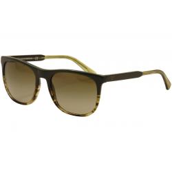 Emporio Armani Men's EA4099 EA/4099 Fashion Sunglasses - Military Green Honey Stripes/Brown Grad   5571/13 - Lens 56 Bridge 19 Temple 145mm