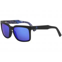 Dragon Mr. Blonde Fashion Sunglasses - Matte Black/Brown Blue Mirror - Large Fit