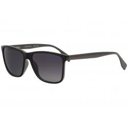 Converse Men's SCO050 SCO/050 Polarized Fashion Rectangle Sunglasses - Black Grey/Grey Polarized   Z93P - Lens 58 Bridge 16 Temple 145mm