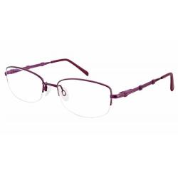 Aristar by Charmant Women's Eyeglasses AR16378 AR/16378 Half Rim Optical Frame - Purple   577 - Lens 53 Bridge 18 Temple 135mm