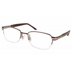 Aristar by Charmant Women's Eyeglasses AR16370 AR/16370 Half Rim Optical Frame - Burgundy   517 - Lens 46 Bridge 17 Temple 130mm