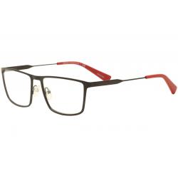 Armani Exchange Men's Eyeglasses AX1022 AX/1022 Full Rim Optical Frame - Matte Black/Red   6063 - Lens 55 Bridge 17 Temple 140mm