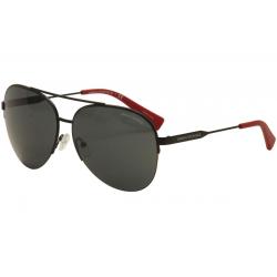 Armani Exchange Men's AX2020S AX/2020S Fashion Sunglasses - Matte Black Red/Grey   6063/87 - Lens 60 Bridge 14 Temple 140mm
