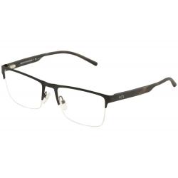 Armani Exchange Men's Eyeglasses AX1026 AX/1026 Half Rim Optical Frame - Matte Black   6063 - Lens 54 Bridge 18 Temple 140mm