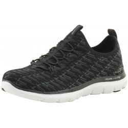 Skechers Women's Flex Appeal 2.0 Insights Sneakers Shoes - Black/Charcoal - 8.5 B(M) US