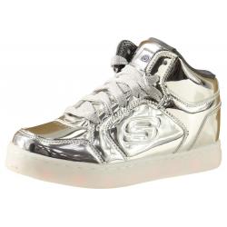 Skechers Little/Big Boy's S Lights Energy Lights Eliptic Light Up Sneakers Shoes - Silver - 4 M US Big Kid