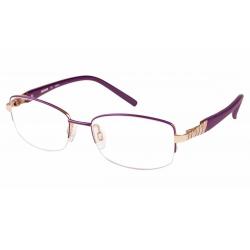 Aristar By Charmant Women's Eyeglasses AR16366 AR/16366 Half Rim Optical Frame - Purple - Lens 52 Bridge 17 Temple 135mm