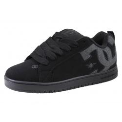 DC Men's Court Graffik SE Skateboarding Sneakers Shoes - Black/Heather Grey Leather - 9.5 D(M) US