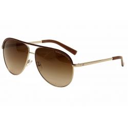 Armani Exchange AX2002 AX/2002 Fashion Pilot Sunglasses - Light Gold Brown/Brown Gradient   6010/13 - Lens 61 Bridge 12 Temple 140mm