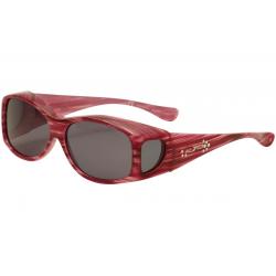 Jonathan Paul Glides G 006A 006/A X Small Fitovers Polarized Sunglasses - Red/Licorice Mirror Polarized - Lens 58 Bridge 12 Temple 125mm