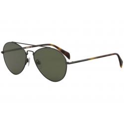 Diesel Men's DL0193 DL/0193 Fashion Pilot Sunglasses - Gunmetal Tortoise/Green   09N - Lens 56 Bridge 15 Temple 145mm