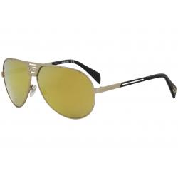 Diesel Men's DL0134 DL/0134 Fashion Pilot Sunglasses - Matte Gold/Brown Gold Mirror   28L - Lens 62 Bridge 09 Temple 140mm