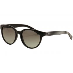 Armani Exchange Women's AX4034 AX/4034 Fashion Sunglasses - Black White Stripes/Grey Gradient   822081 - Lens 54 Bridge 18 Temple 135mm