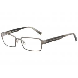 John Varvatos Men's Eyeglasses V133 V/133 Full Rim Optical Frame - Gunmetal - Lens 55 Bridge 18 Temple 140mm