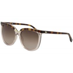 Lacoste Women's L825S L/825/S Fashion Square Sunglasses - Rose Havana/Brown Gradient   662 - Lens 55 Bridge 17 Temple 135mm