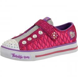 Skechers Little Girl's Sparkly Jewels Limited Edition Light Up Sneakers Shoes - Hot Pink/Purple - 2 M US Little Kid