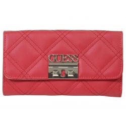 Guess Women's Status Large Zip Around Clutch Wallet - Red