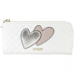 Guess Women's Carey Quilted Heart Multi Clutch Wallet - Pink