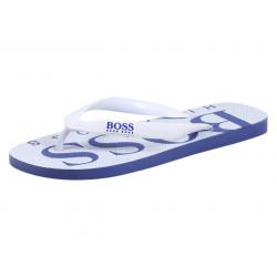 Hugo Boss Men's Wave Logo Flip Flops Sandals Shoes - White - 6 7 D(M) US
