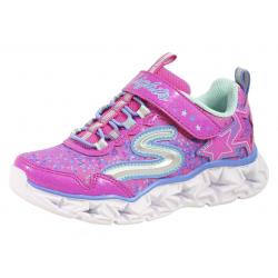 Skechers Little Girl's S Lights Galaxy Lights Sneakers Shoes - Neon/Pink/Multi - 13 M US Little Kid